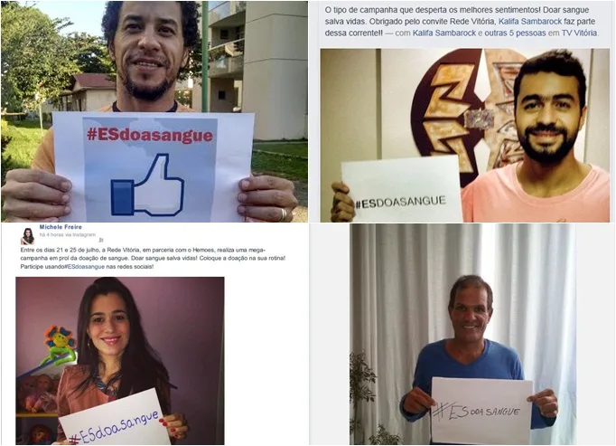 #ESdoasangue: artistas e atletas do Estado apoiam campanha da TV Vitória Solidária