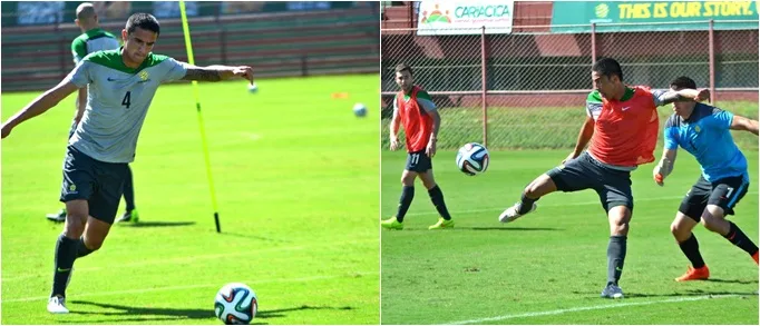 Técnico aposta em toques de bola no último treino da seleção australiana no ES; treino desta terça é cancelado