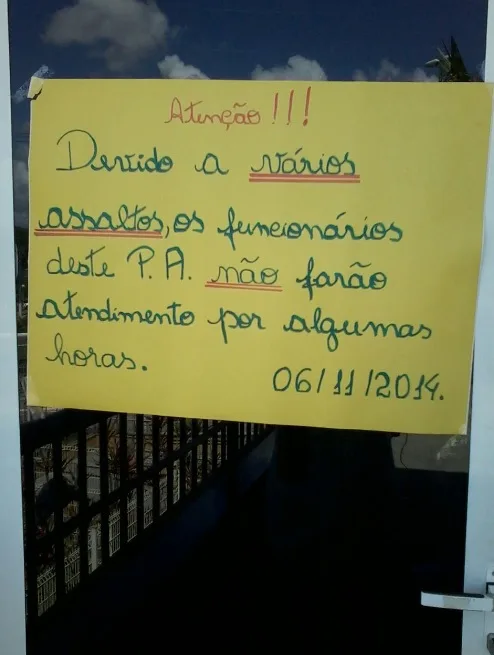 Vigilante tem arma roubada dentro de PA e atendimento é suspenso em Cariacica