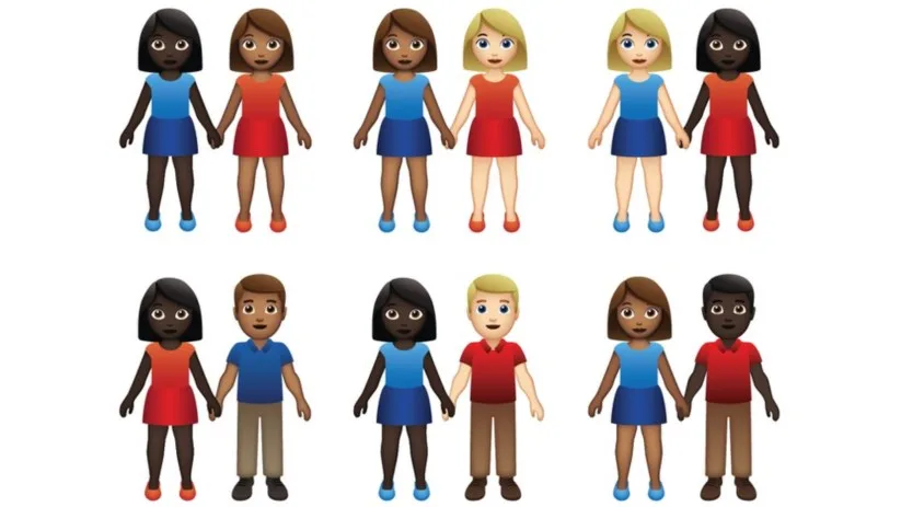 Diversidade! Aplicativo anuncia emojis com casais inter-raciais para promover diversidade