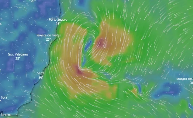 Tempestade Tropical 'Iba' se aproxima de Conceição da Barra e deve ficar no ES até terça-feira