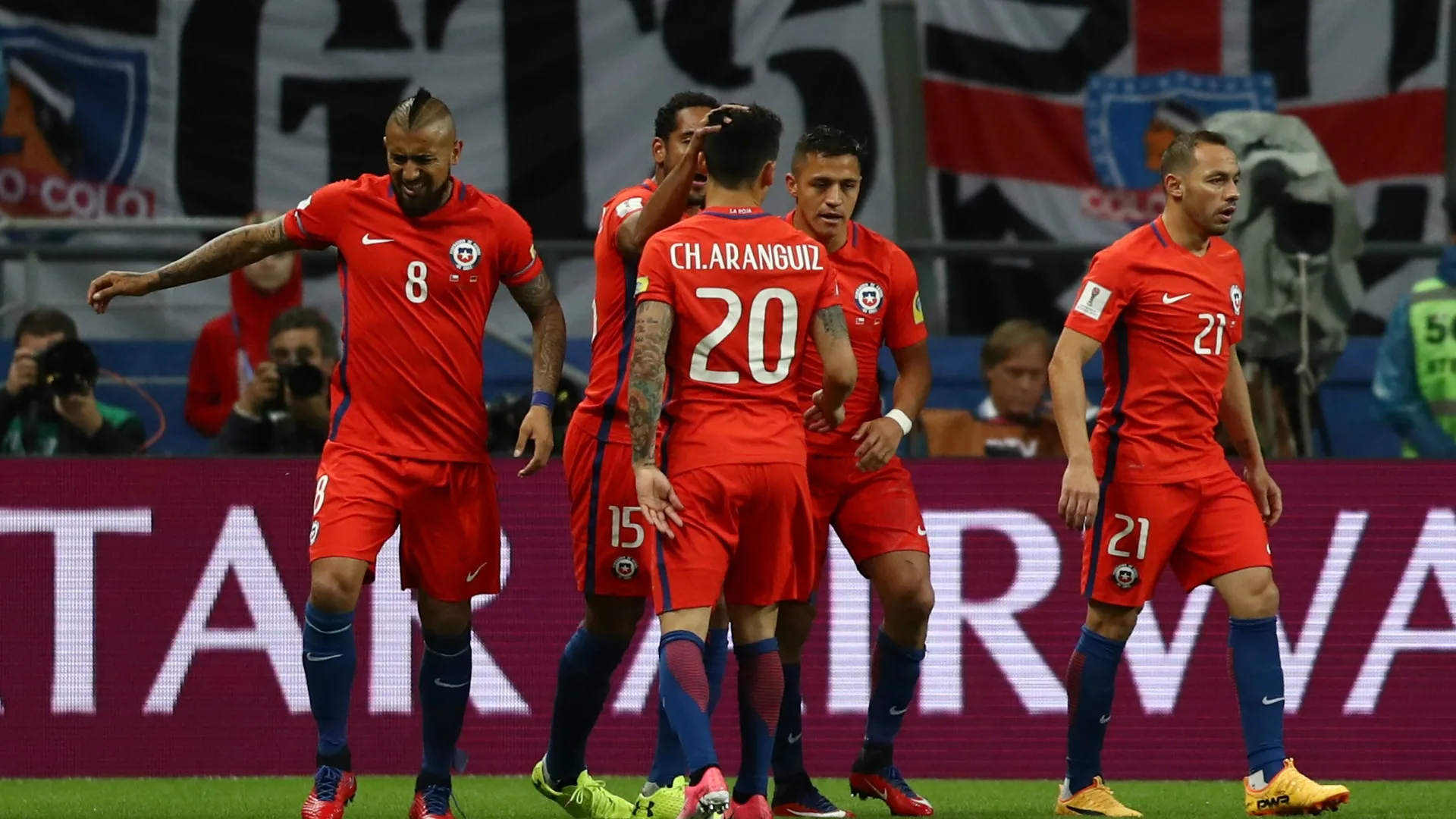 during the FIFA Confederations Cup Russia 2017 Group B match between Germany and Chile at Kazan Arena on June 22, 2017 in Kazan, Russia.