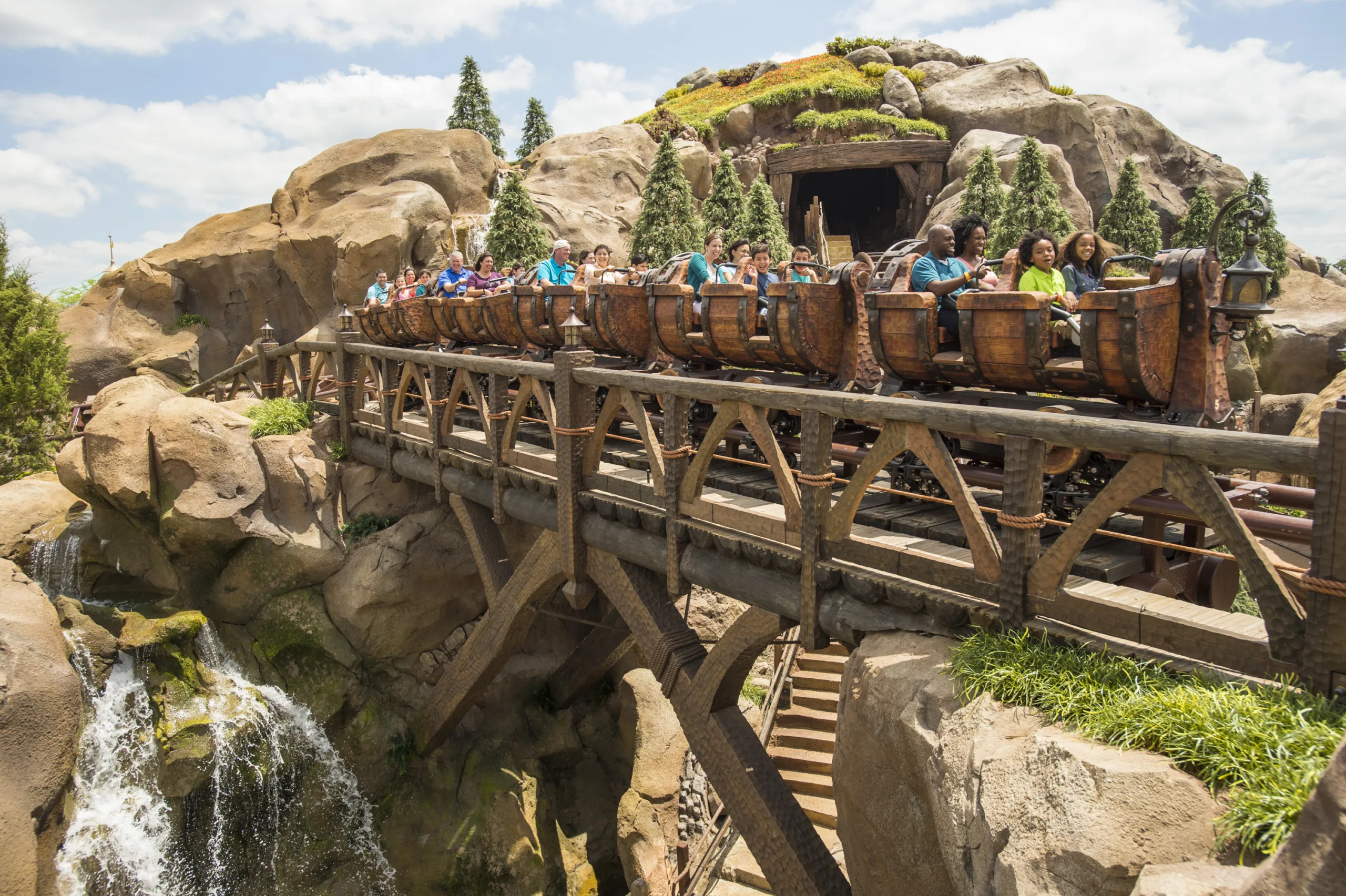 A springtime opening is planned for the Seven Dwarfs Mine Train, a rollicking family-style coaster and the crown jewel of New Fantasyland at the Magic Kingdom Park. Walt Disney World Resort guests will be treated to an exciting, musical ride into the mine “where a million diamonds shine” as the lovable world of Sleepy, Doc, […]