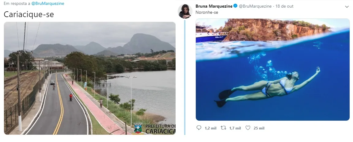 Capixabas regionalizam meme de Bruna Marquezine: "Cariacique-se"