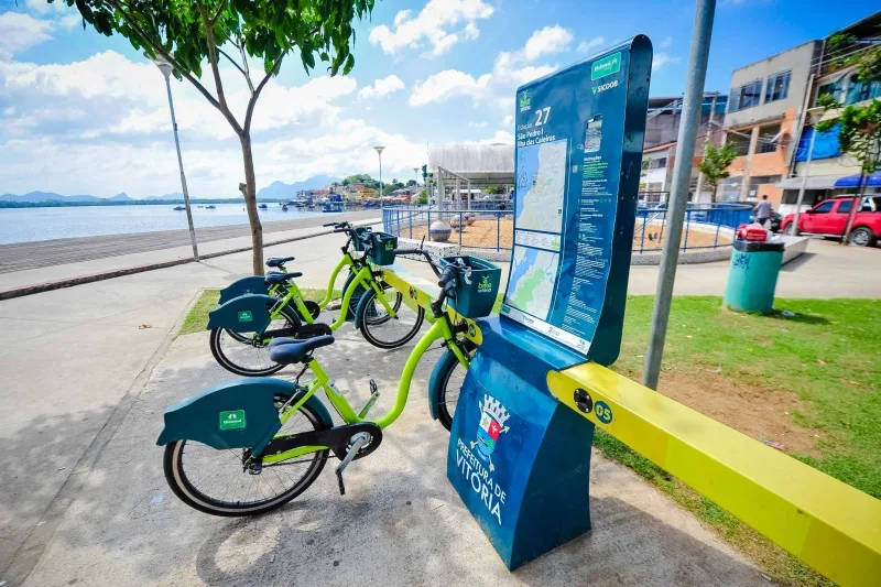 Bike Vitória – Estação 27 São Pedro e Ilha das Caieiras localizada na Praça Dom João Batista