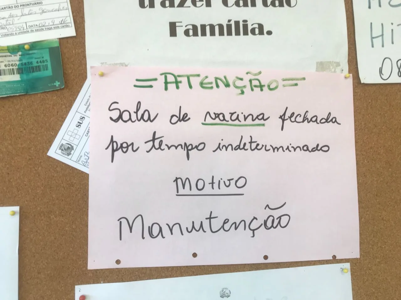 Sala de vacina em Guarapari está fechada por tempo indeterminado em plena campanha