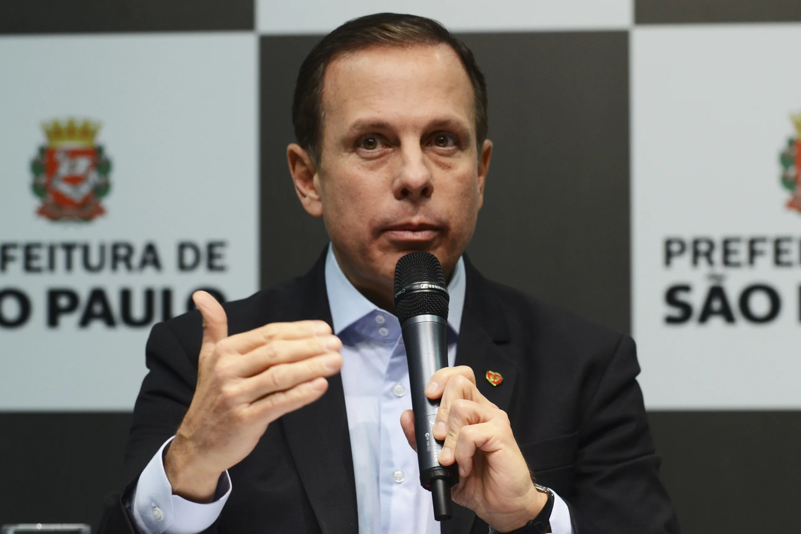 São Paulo – O prefeito João Dória durante coletiva de imprensa sobre repasse de verba do governo federal (Rovena Rosa/Agência Brasil)