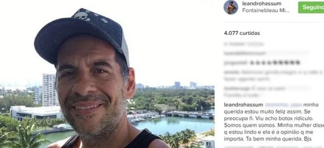 Leandro Hassum responde seguidora depois de ser chamado de velho