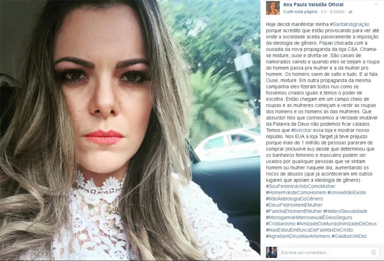 Criticada por declaração homofóbica, cantora gospel diz 'abençoar' quem a maldiz