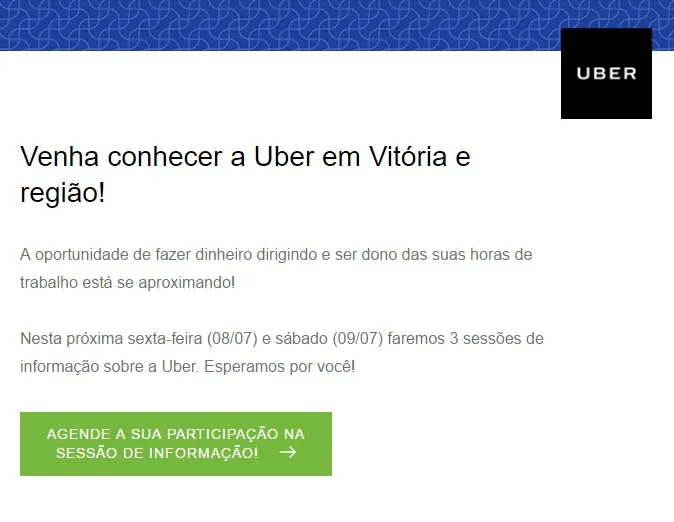 Uber vai realizar evento com motoristas para estudo de viabilidade em Vitória