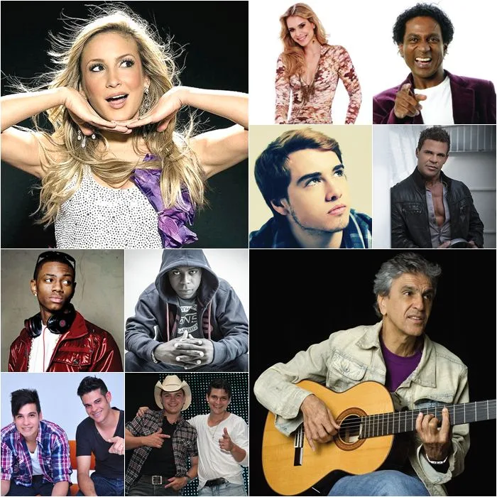 Claudia Leitte, Caetano Veloso e Eduardo Costa durante o fim de semana no ES