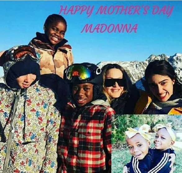 Madonna manda indireta ao desejar Feliz Dia dos Pais para si mesma em foto com os filhos