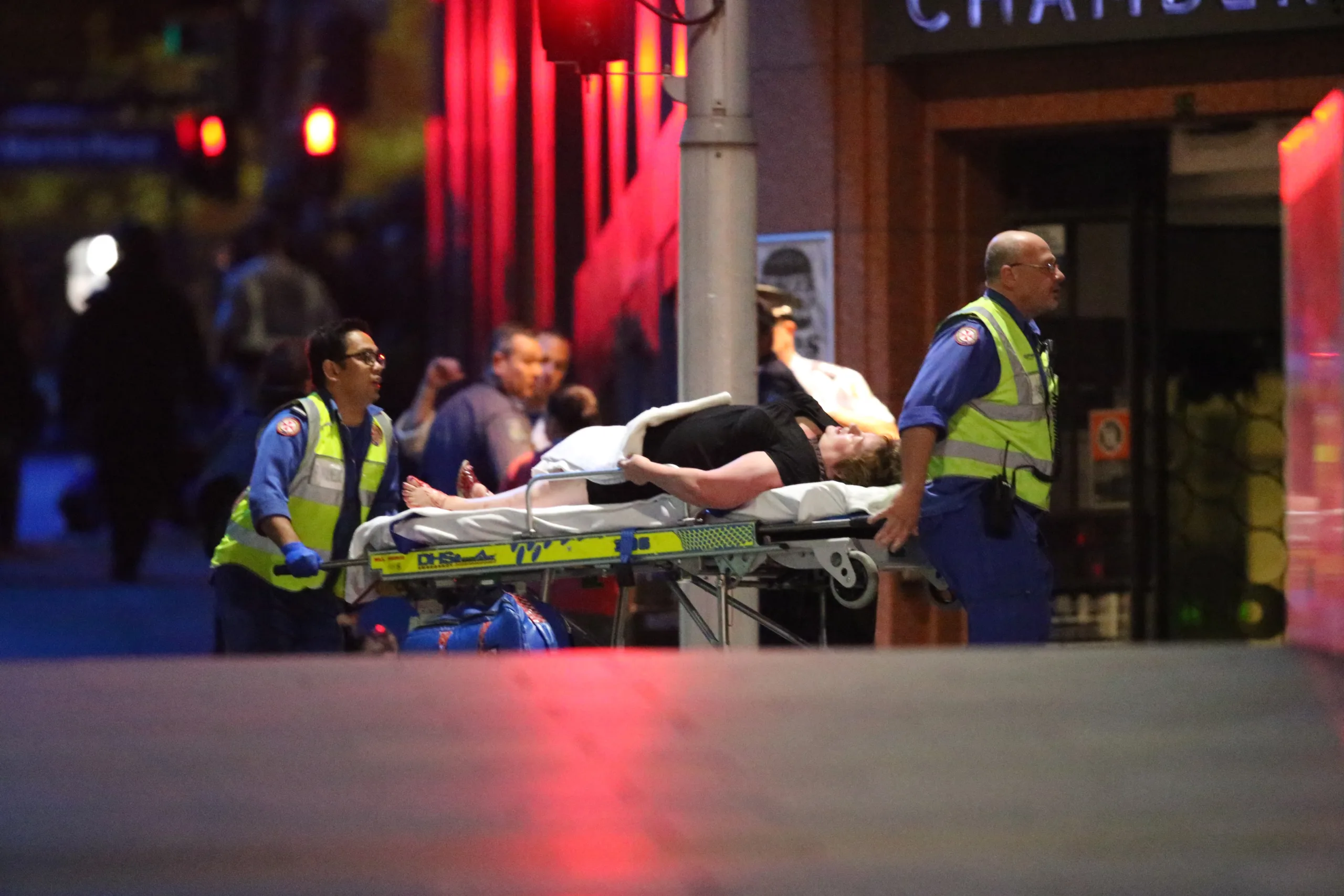 A injured hostage is wheeled to an ambulance after shots were fired during a cafe siege at Martin Place in the central business district of Sydney, Australia, Tuesday, Dec. 16, 2014. New South Wales state police would not say what was happening inside the cafe or whether hostages were being held. But television footage shot […]