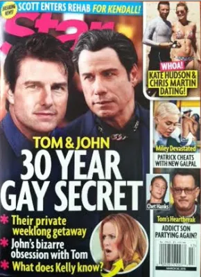 Tom Cruise e John Travolta são amantes há 30 anos, diz revista