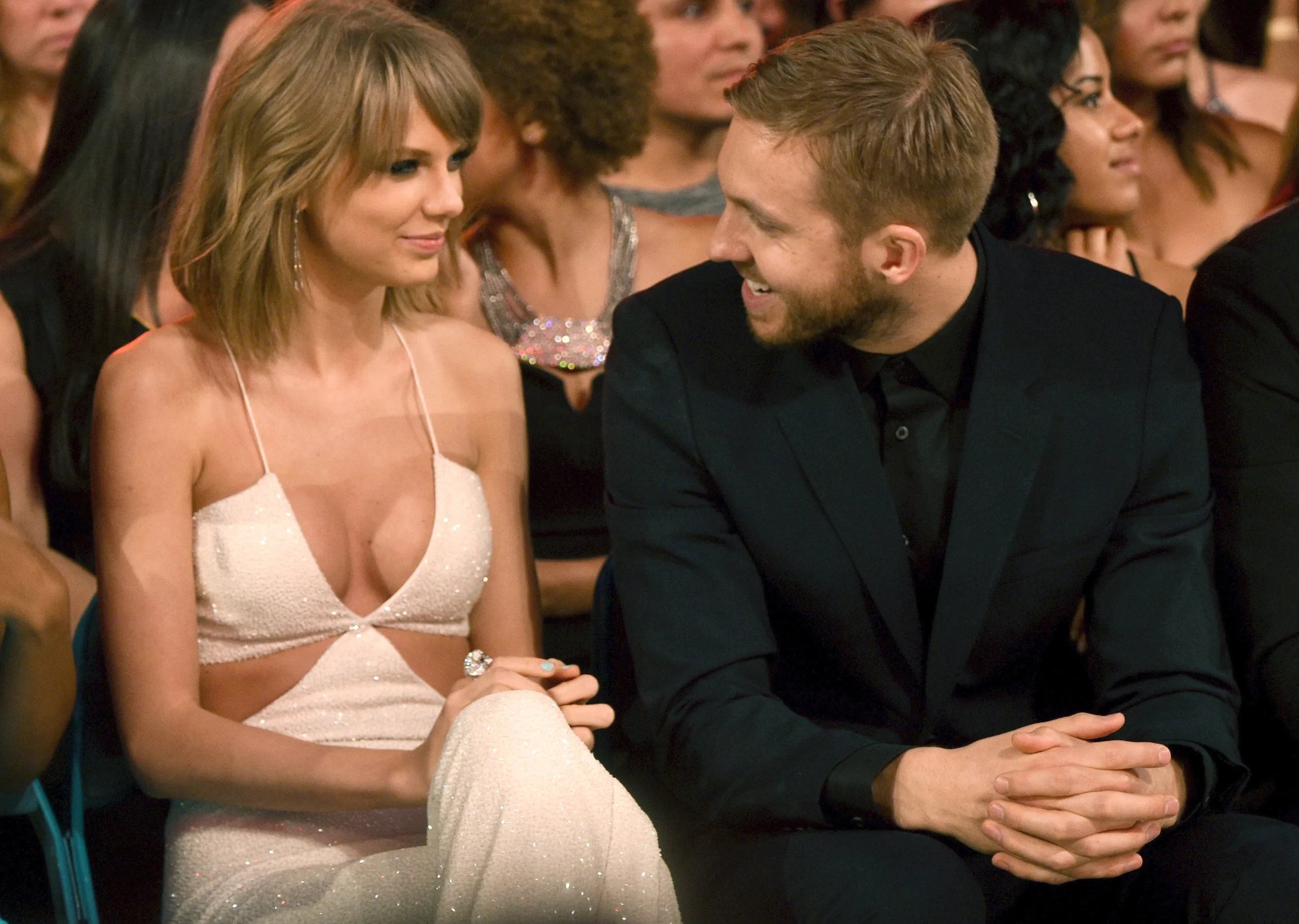 LAS VEGAS, NV – MAY 17: Recording artists Taylor Swift (L) and Calvin Harris attend the 2015 Billboard Music Awards at MGM Grand Garden Arena on May 17, 2015 in Las Vegas, Nevada. (Photo by Larry Busacca/BMA2015/Getty Images for dcp)