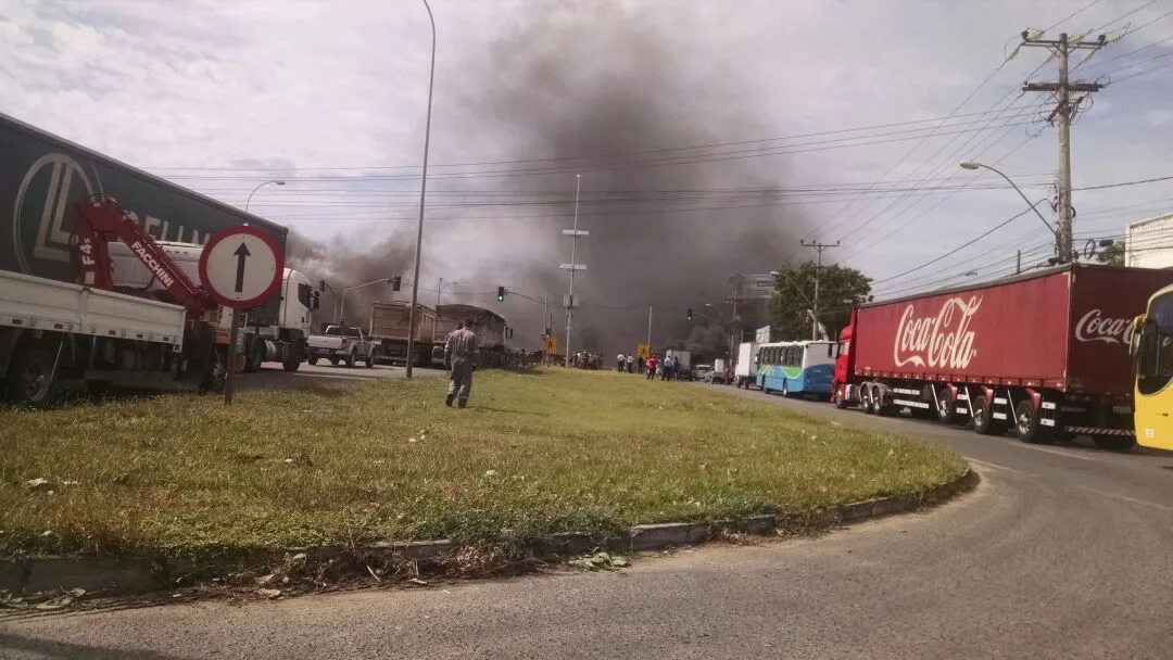 Após proibição de animais de grande porte na GV, carroceiros interditam BR 101 na Serra