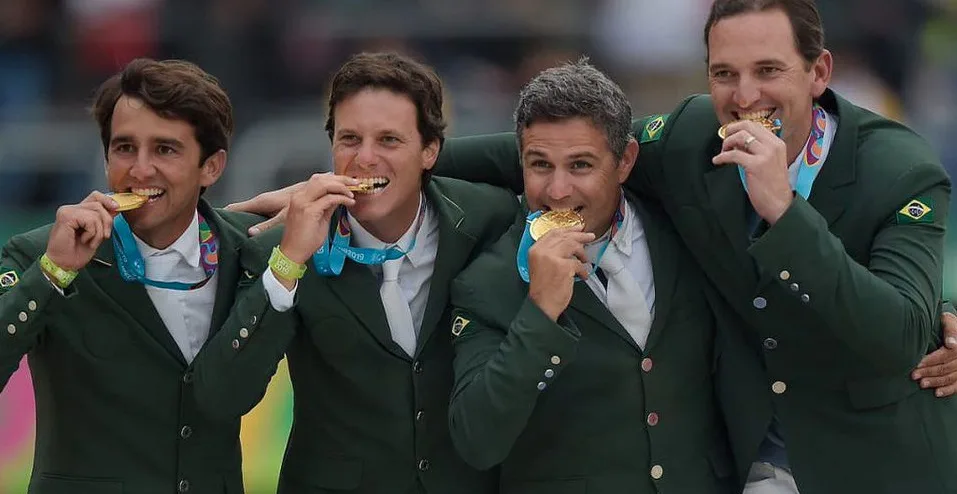 Brasil conquista ouro no lançamento de peso, tênis de mesa e hipismo