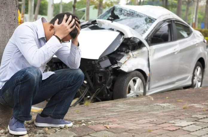 Upset driver After Traffic Accident