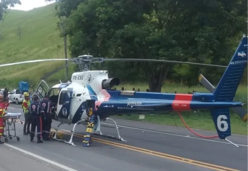 Vídeo | Helicóptero do NOTAER socorre vítimas de acidente grave na BR 101 Sul