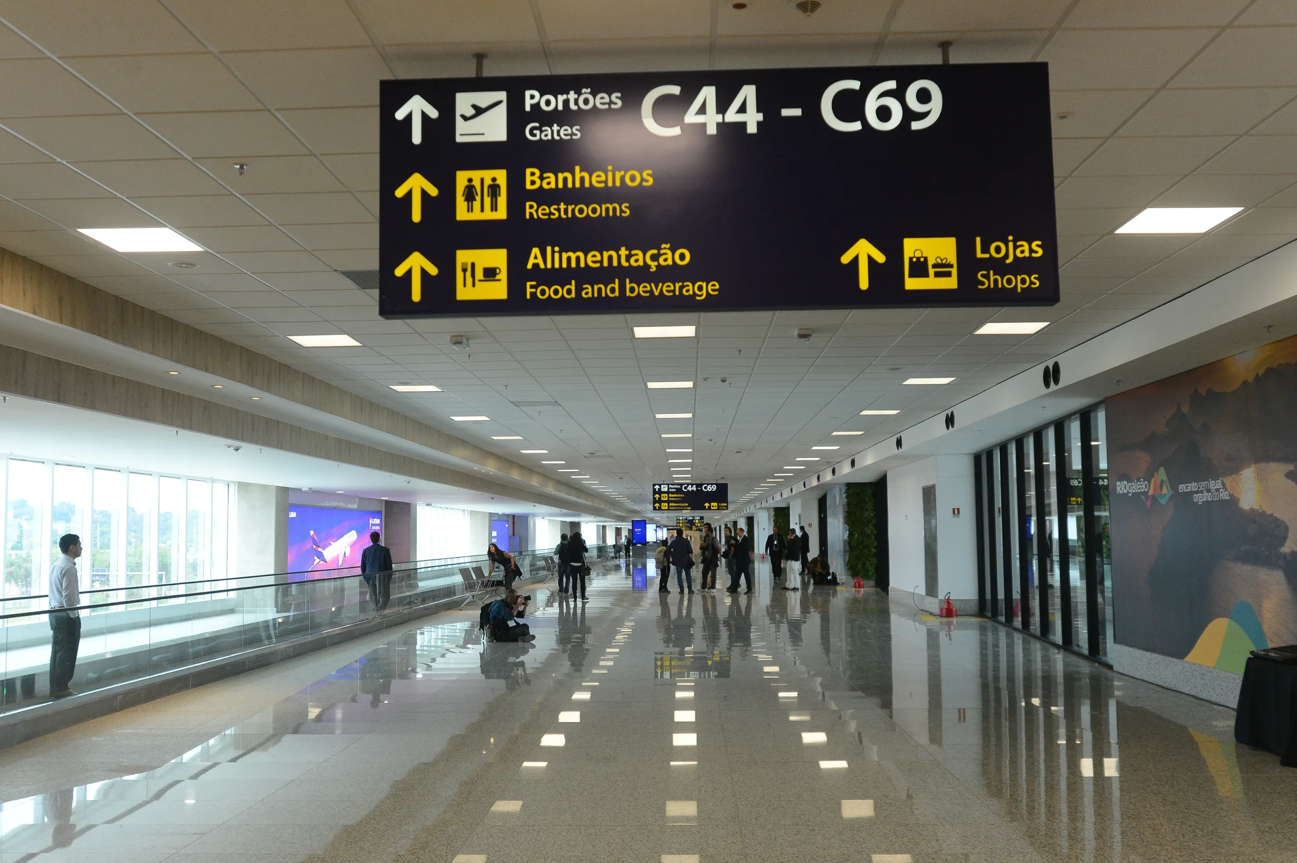 Rio de Janeiro – Inauguração do Píer Sul, novo espaço do Aeroporto Internacional Tom Jobim – RIOgaleão. O local é uma expansão do Terminal 2 e conta com mais de 26 novas pontes de embarque (Tânia Rêgo/Agência Brasil)