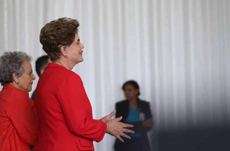 Brasília - Após o impeachment, a ex-presidenta Dilma Rousseff faz pronunciamento no Palácio da Alvorada. Ela disse ter sofrido o segundo golpe de Estado em sua vida (José Cruz/Agência Brasil)