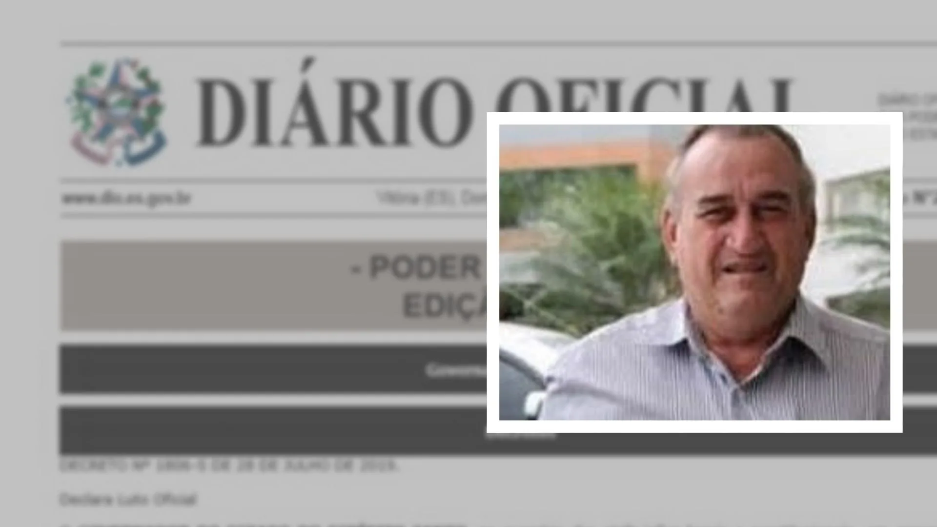 Governo do Estado decreta luto oficial pela morte do prefeito de Venda Nova do Imigrante