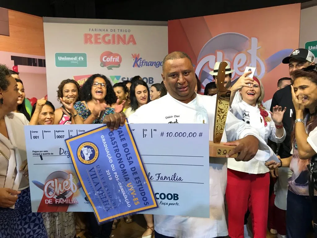 Vencedor do reality Chef de Família se matricula no curso superior de gastronomia da UVV