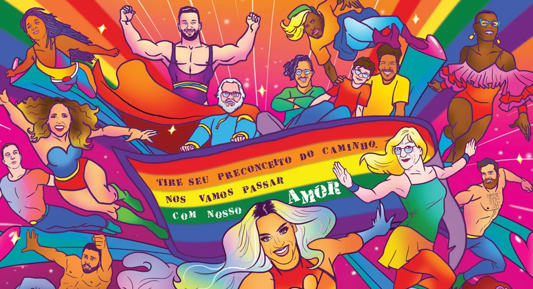 Revista traz capa com personalidades brasileiras LGBTs como super-heróis