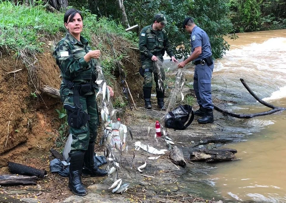 Quatro pessoas são detidas praticando pesca predatória em Guaçuí