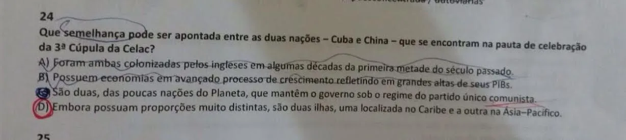 China é uma ilha? Questão de concurso realizado no ES afirma que sim!