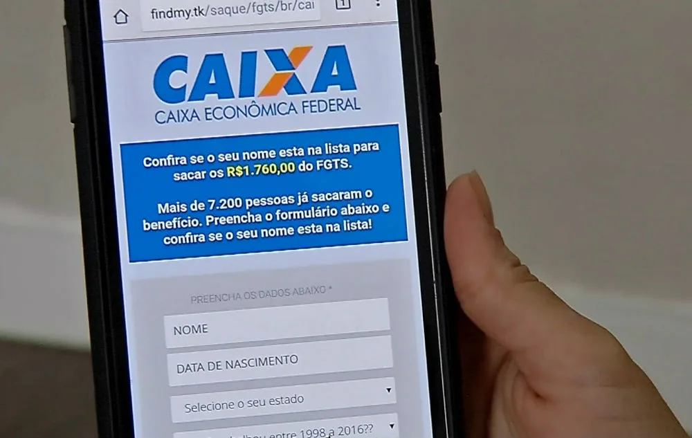 Especialista alerta sobre novo golpe que usa FGTS para obter dados de usuários