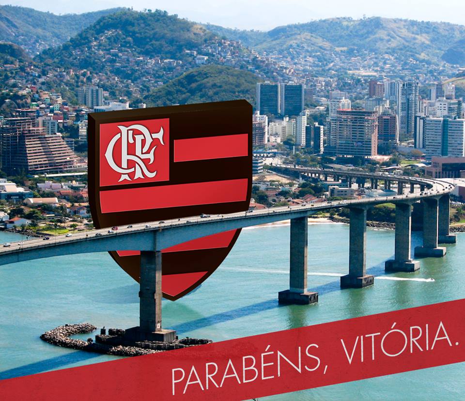 Flamengo publica mensagem em rede social parabenizando Vitória pelos 465 anos