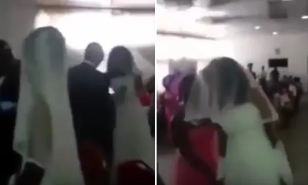 Amante invade cerimônia de casamento com mesmo vestido da noiva