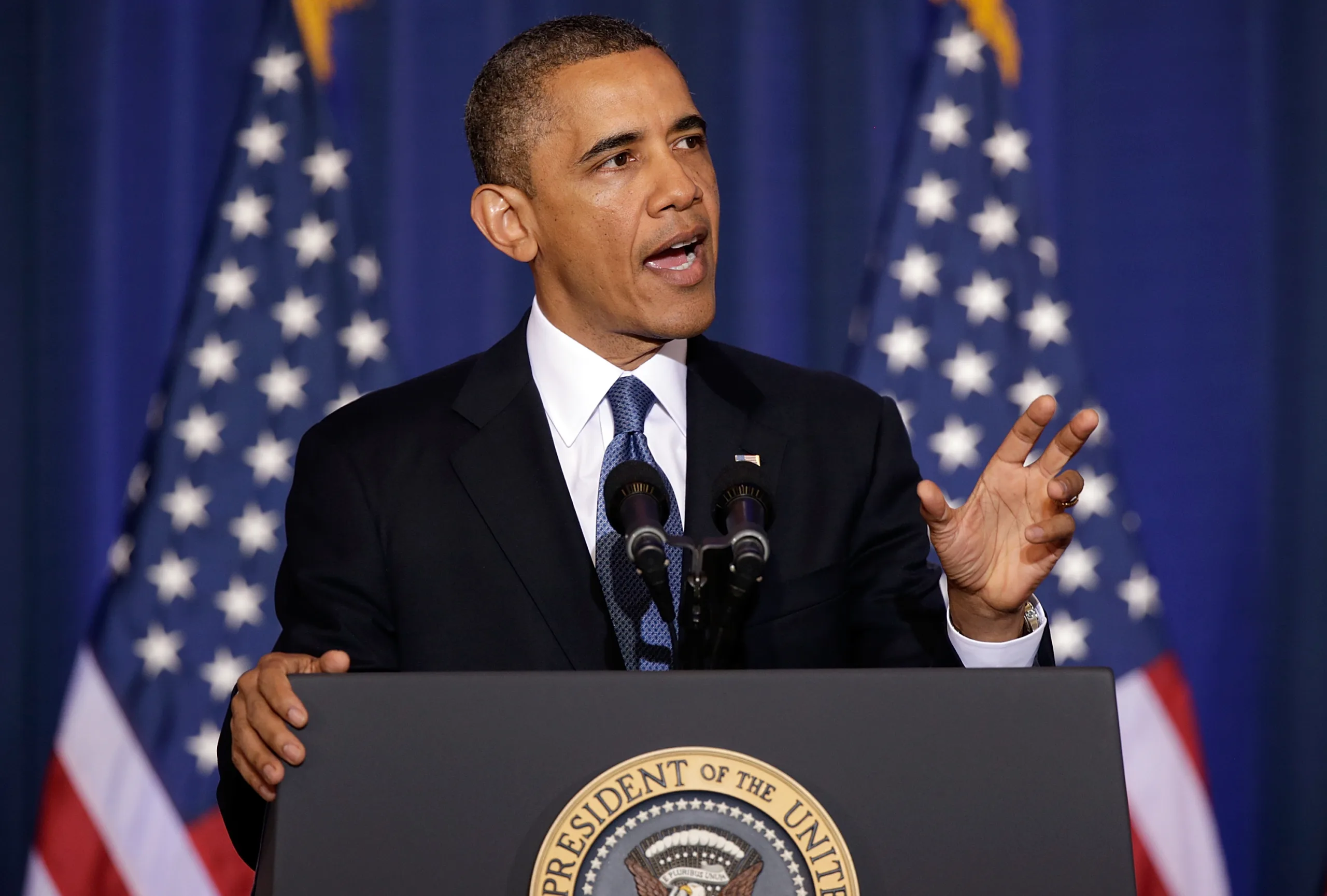 WASHINGTON, DC – MAY 23: U.S. President Barack Obama speaks at the National Defense University May 23, 2013 in Washington, DC. Obama used the speech to outline and justify his administration’s counterterrorism policy, including increased cooperation with Congress on matters of national security, added transparency regarding the use of drones, and a review of current […]