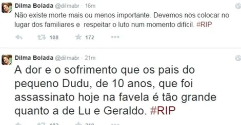 Comentário de Dilma Bolada sobre morte de filho do Alckmin causa polêmica nas redes sociais