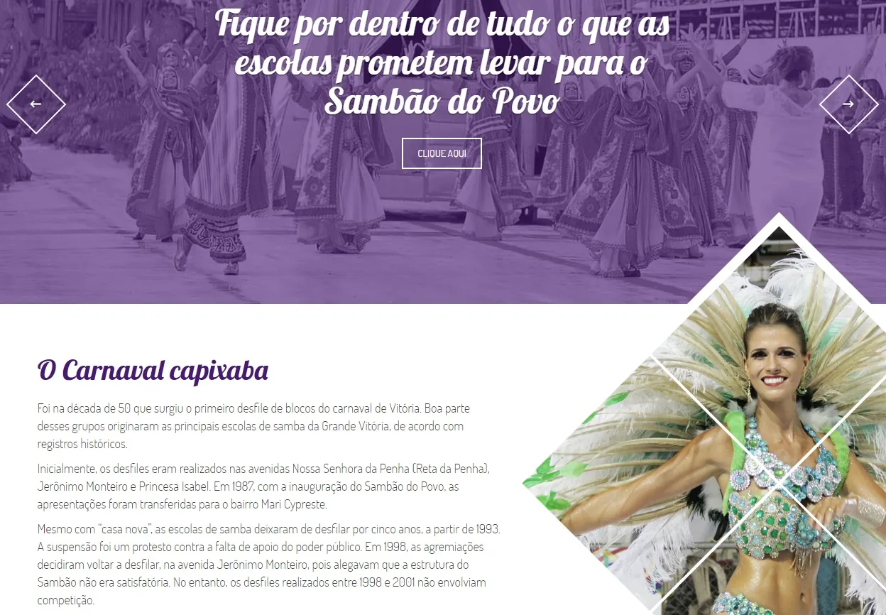 Carnaval capixaba é no Folha Vitória. Confira o site especial com tudo sobre a folia!