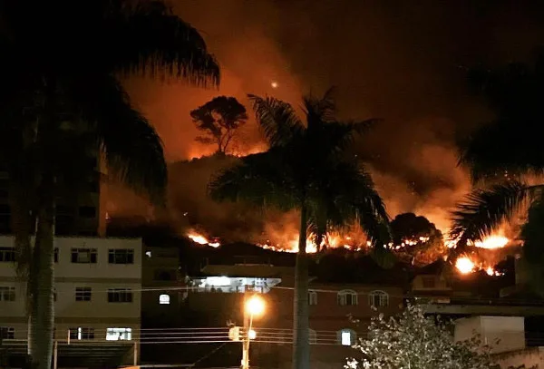 Incêndio destrói vegetação em Venda Nova do Imigrante