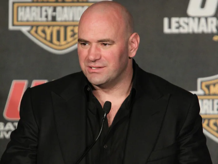 ANAHEIM, CA – OCTOBER 23: UFC President Dana White at the UFC 121 post-fight press conference on October, 23, 2010 at the Honda Center in Anaheim, California. (Photo by Josh Hedges/Zuffa LLC/Zuffa LLC via Getty Images) *** Local Caption *** Dana White