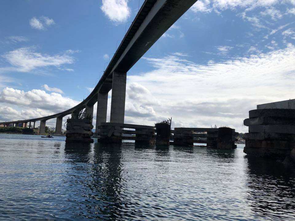 Fotos mostram ferragem exposta na estrutura da Terceira Ponte e intrigam internautas