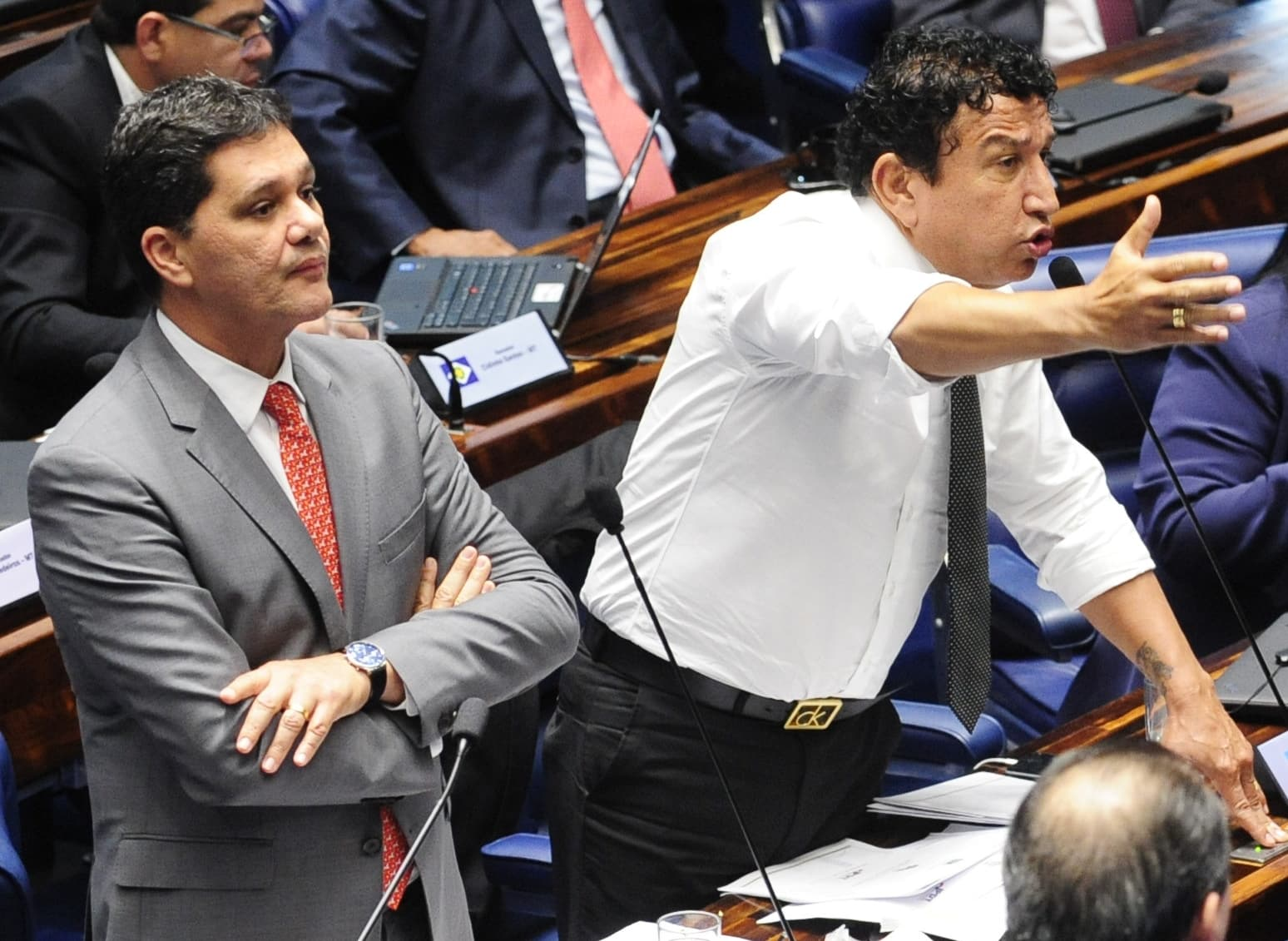 Plenário do Senado Federal durante sessão deliberativa extraordinária. 

Em pronunciamento, senador Magno Malta (PR-ES). 

Foto: Jonas Pereira/Agência Senado