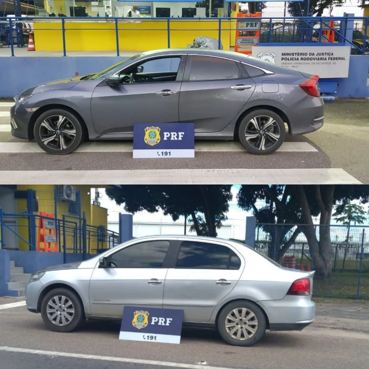 Carros roubados na Grande Vitória são encontrados pela PRF em São Mateus