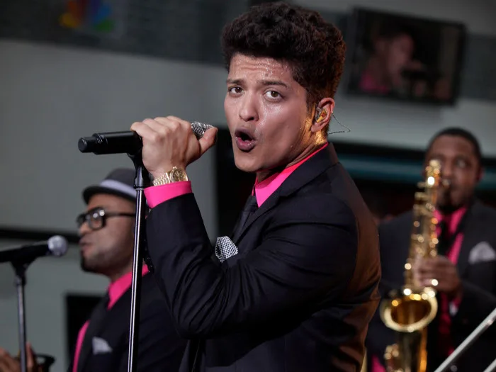 Bruno Mars performs on the NBC “Today” television program in New York Friday, June 24, 2011. (AP Photo/Richard Drew)