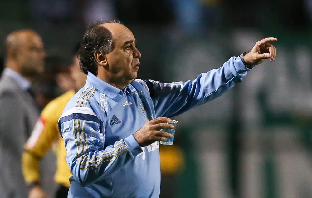 SÃO PAULO, SP – 24.10.2015: PALMEIRAS X SPORT – O técnico Marcelo Oliveira, da SE Palmeiras, em jogo contra a equipe do Sport CR, durante partida válida pela trigésima segunda rodada do Campeonato Brasileiro, Série A, no Estádio do Pacaembu. (Foto: Cesar Greco / Fotoarena)