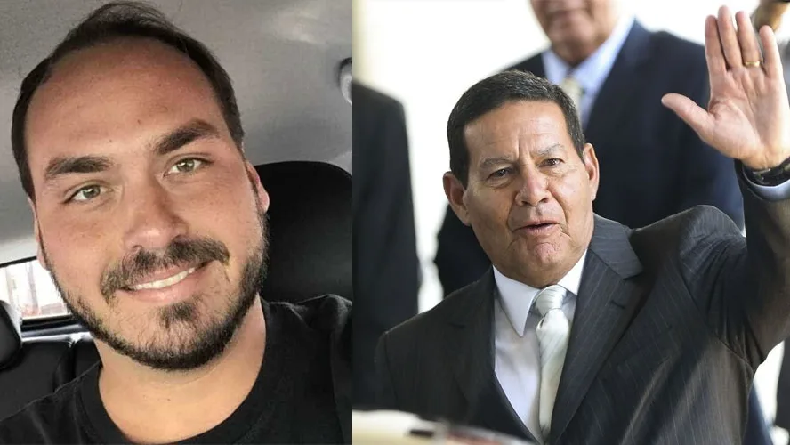 Mourão alfineta Carlos Bolsonaro que manda indireta nas redes sociais: 'saudades do presidente de verdade'