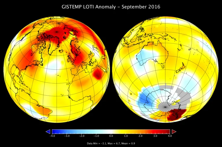 Setembro foi o mês mais quente em 136 anos, segundo Nasa