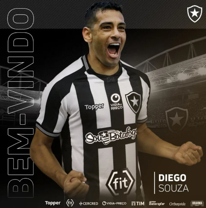 Botafogo confirma contratação de Diego Souza por empréstimo junto ao São Paulo