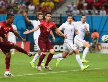 during the 2014 FIFA World Cup Brazil Group G match between the United States and Portugal at Arena Amazonia on June 22, 2014 in Manaus, Brazil.