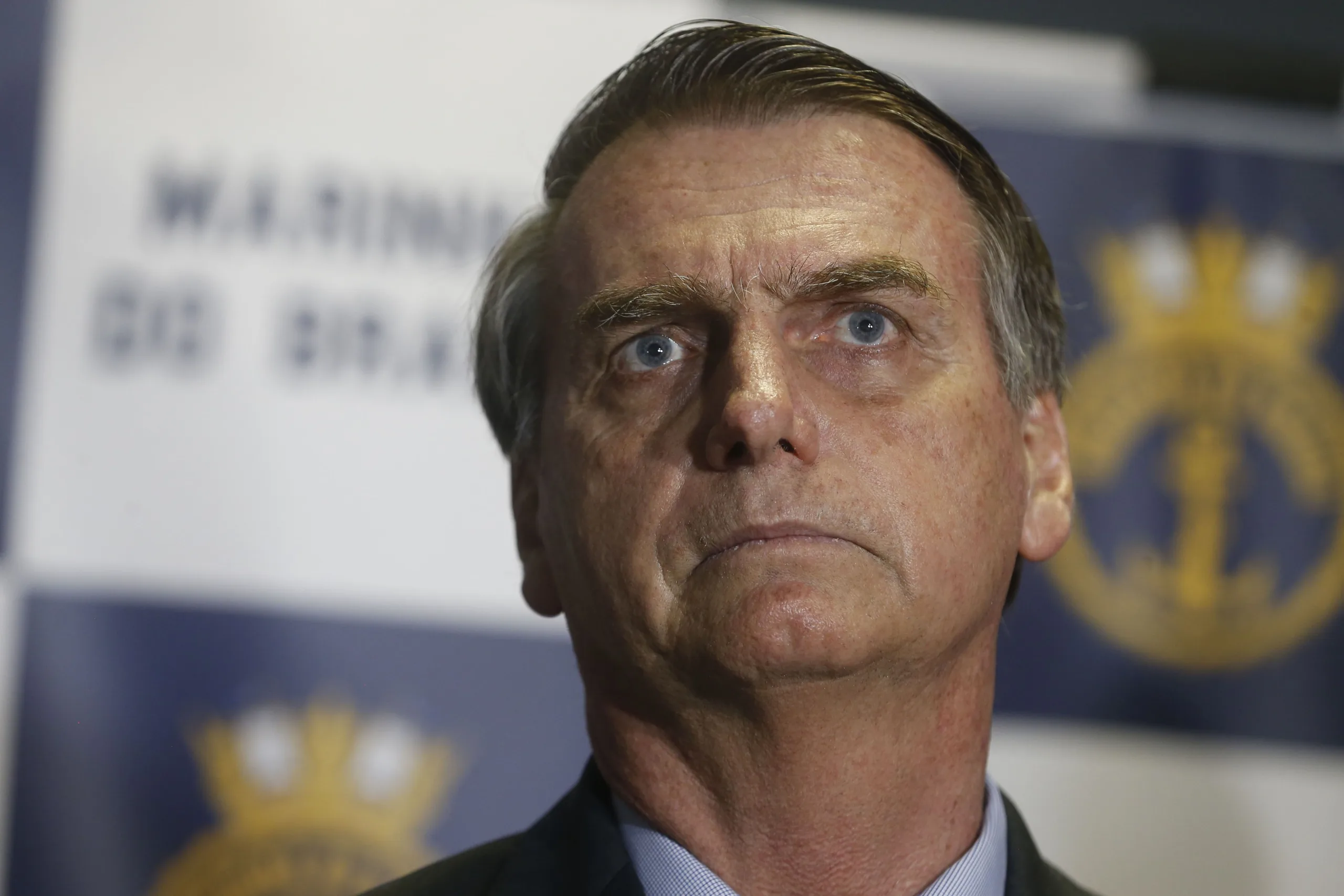 Presidente eleito, Jair Bolsonaro, participa de solenidade de formatura de Aspirantes da Escola Naval, na Ilha de Villegagnon, Baia da Guanabara.