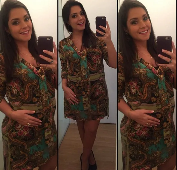 Thais Fersoza mostra que adotou mesmo os vestidinhos com o barrigão