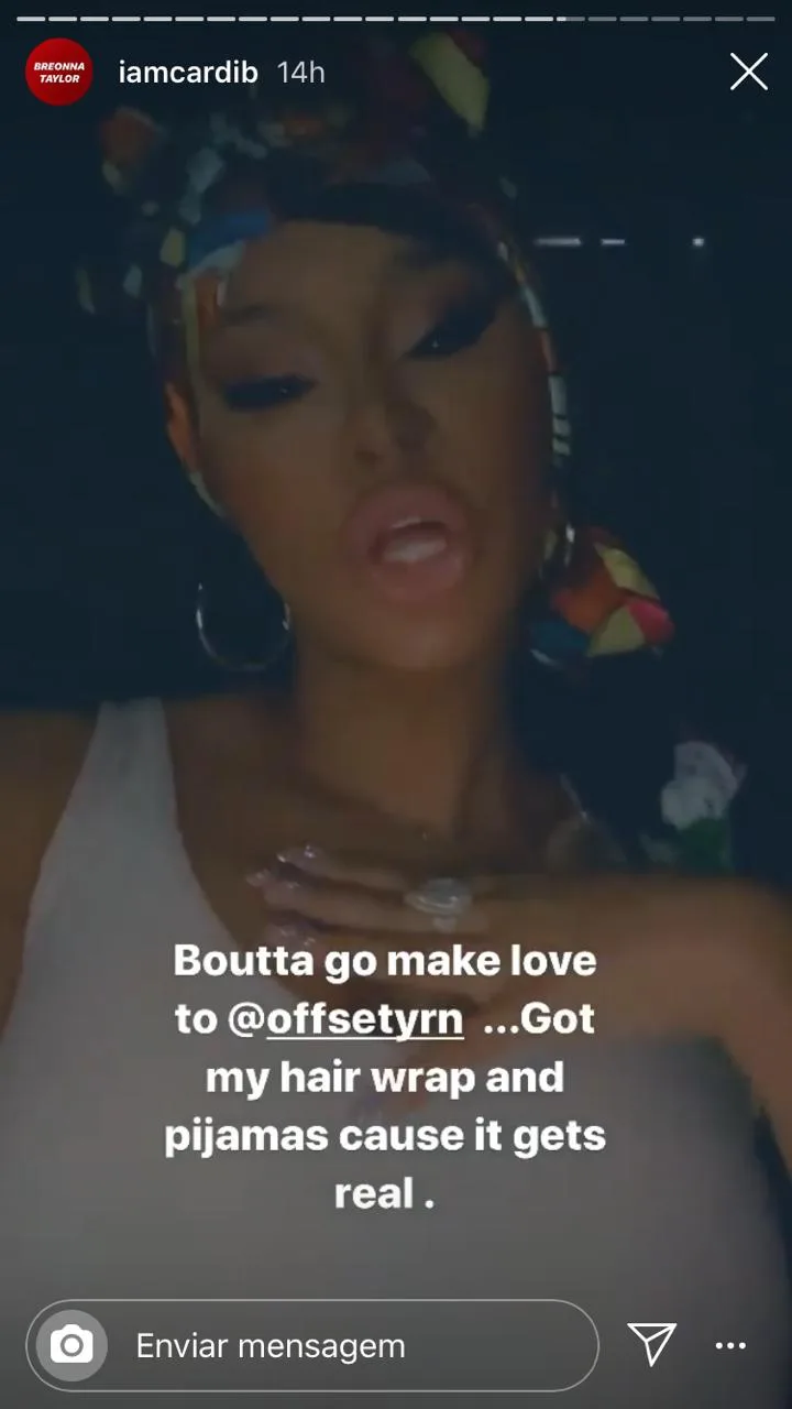 Cardi B posta vídeo cantando música de Zezé Di Camargo e Luciano